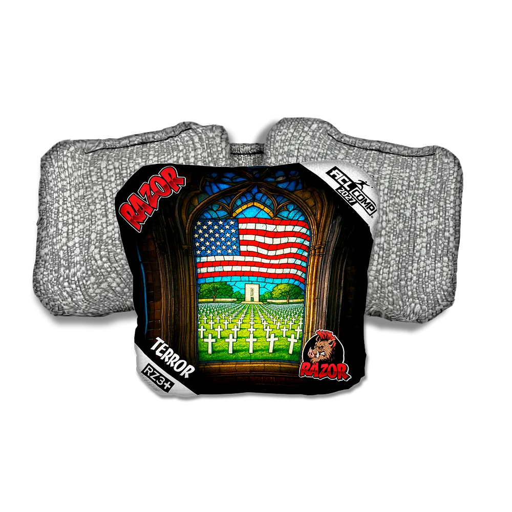 Terror COMP Honor Bound Silver Back Cornhole Bags