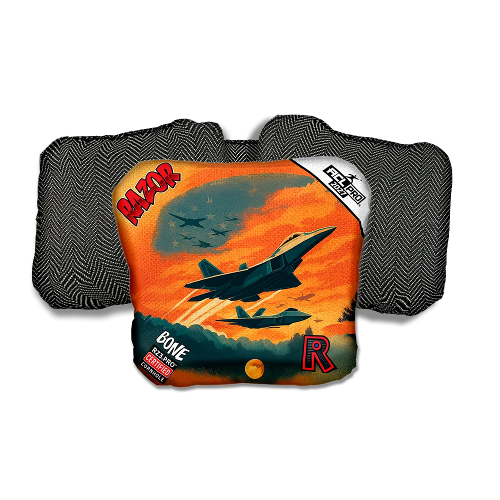 Bone PRO Intercept Black Back Cornhole Bags