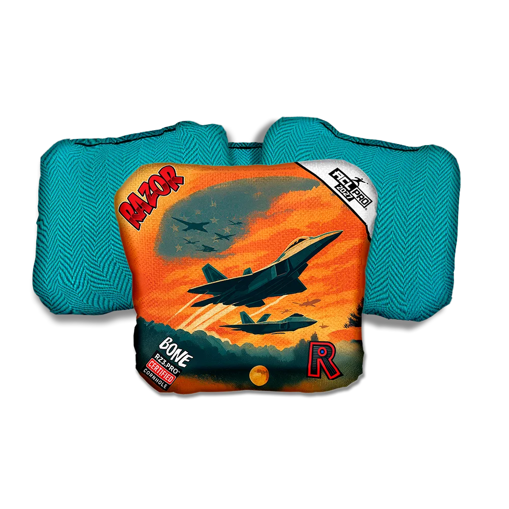 Bone PRO Intercept Teal Back Cornhole Bags