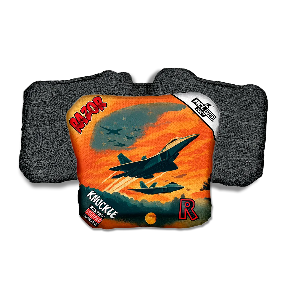 Knuckle PRO Intercept Black Back Cornhole Bags
