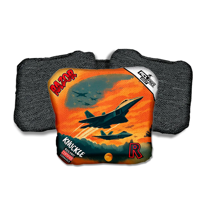 Knuckle PRO Intercept Black Back Cornhole Bags