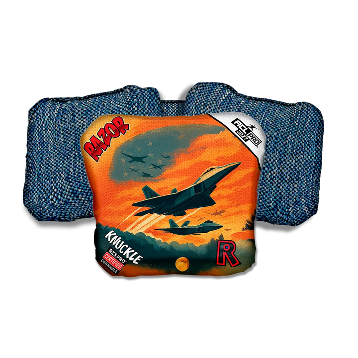 Knuckle PRO Intercept Blue Back Cornhole Bags