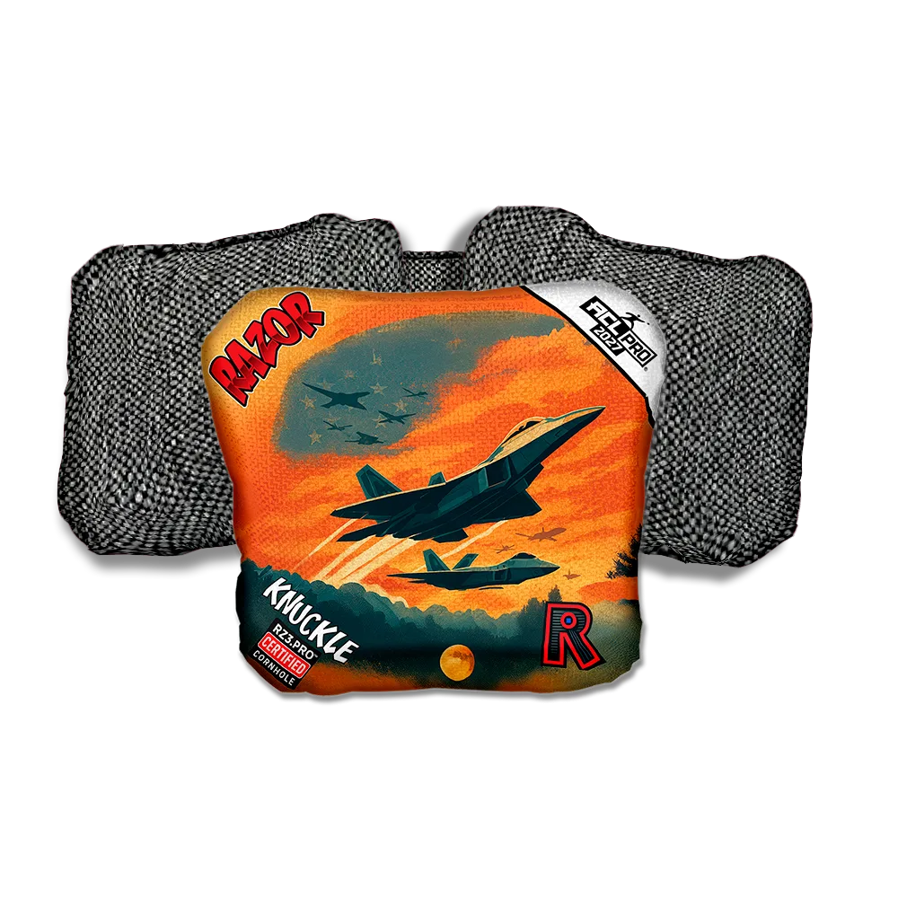 Knuckle PRO Intercept Gray Back Cornhole Bags
