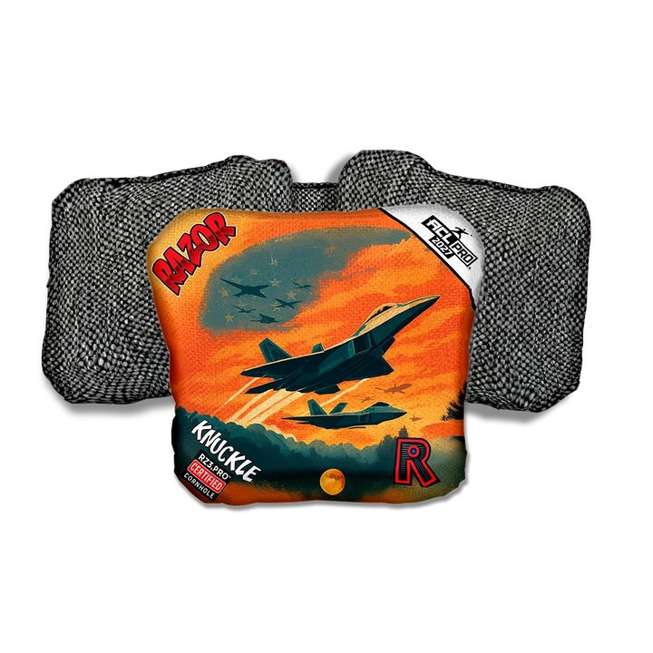 Knuckle PRO Intercept Gray Back Cornhole Bags