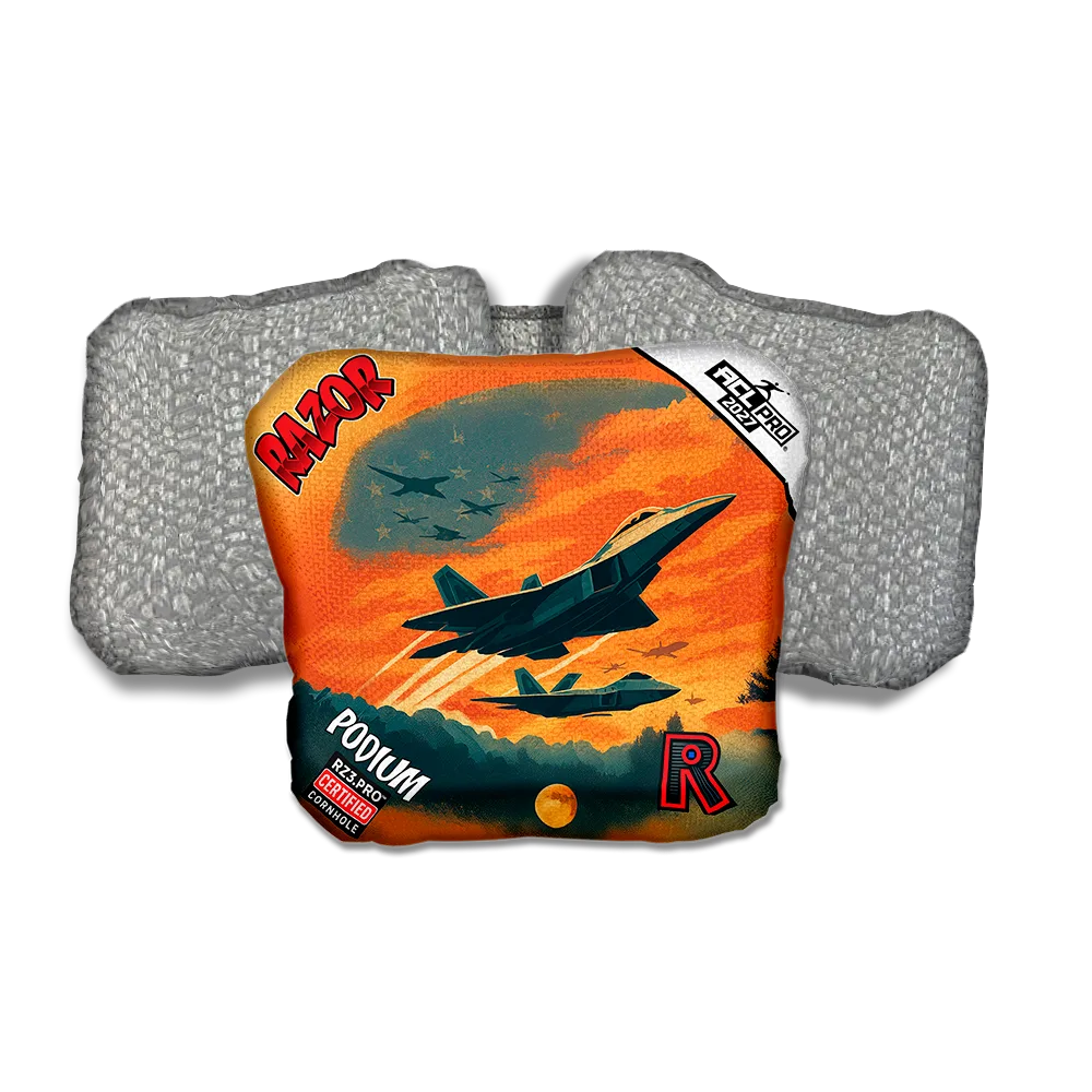Podium PRO Intercept Silver Back Cornhole Bags