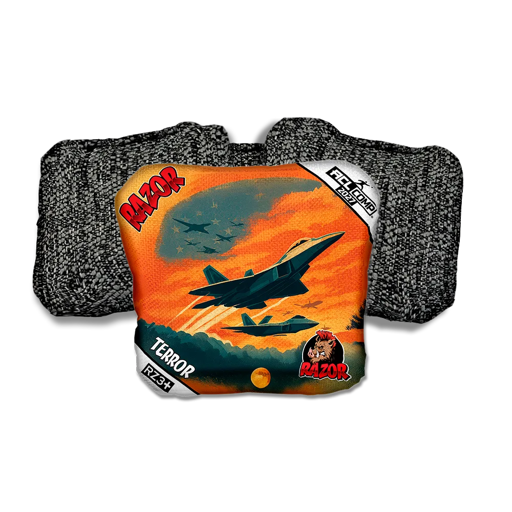 Terror COMP Intercept Black Back Cornhole Bags