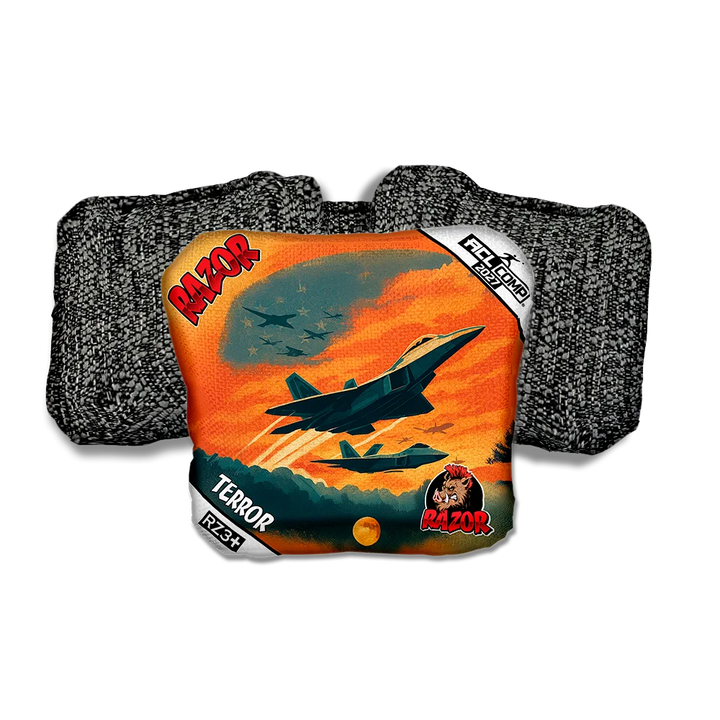 Terror COMP Intercept Black Back Cornhole Bags