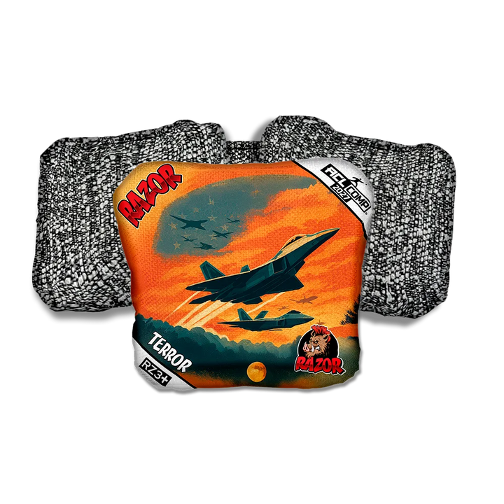 Terror COMP Intercept Salt Pepper Back Cornhole Bags