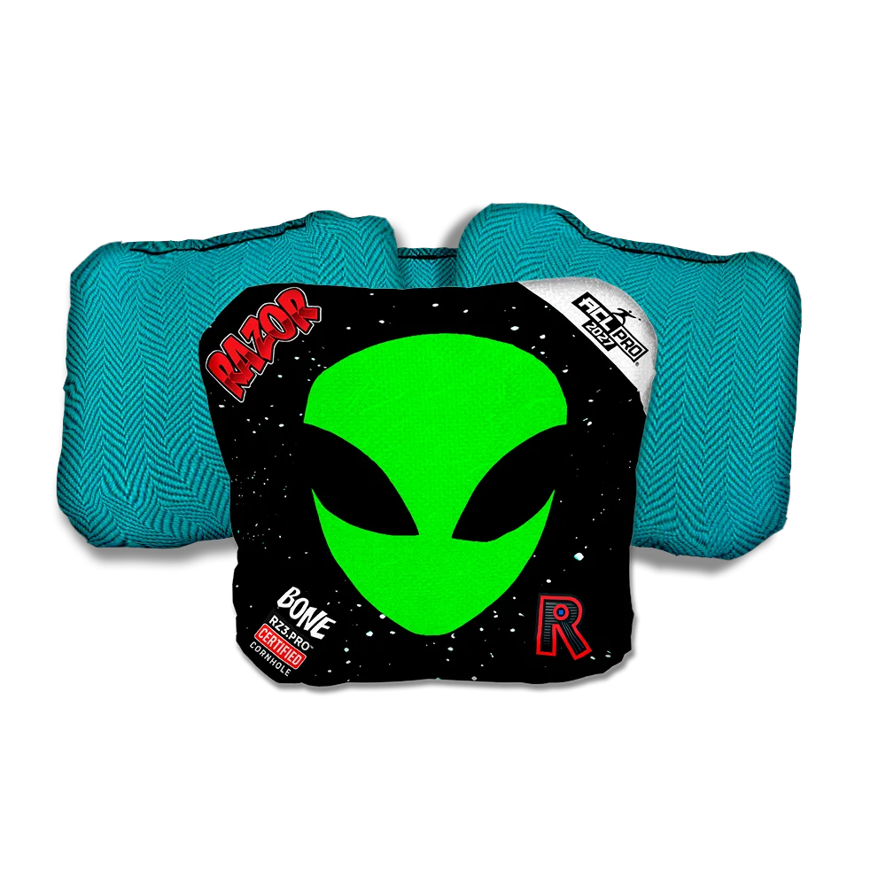 Bone PRO Invader Teal Back Cornhole Bags
