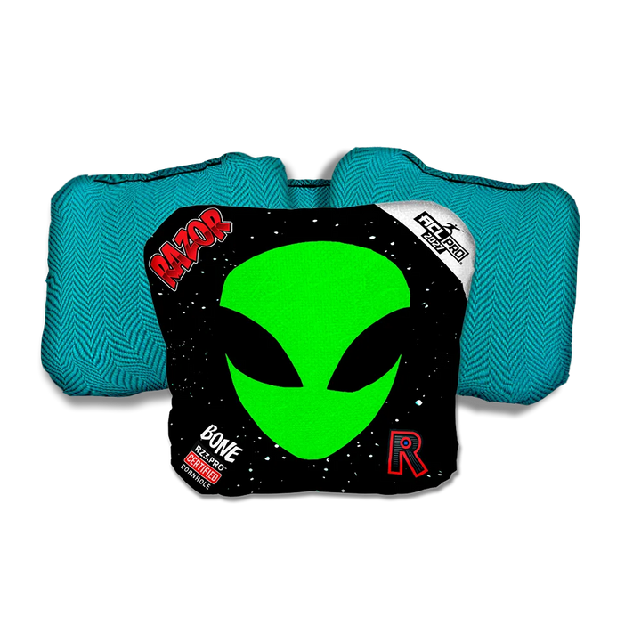 Bone PRO Invader Teal Back Cornhole Bags