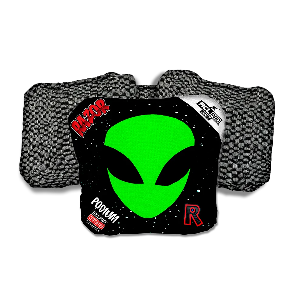 Podium PRO Invader Black Back Cornhole Bags