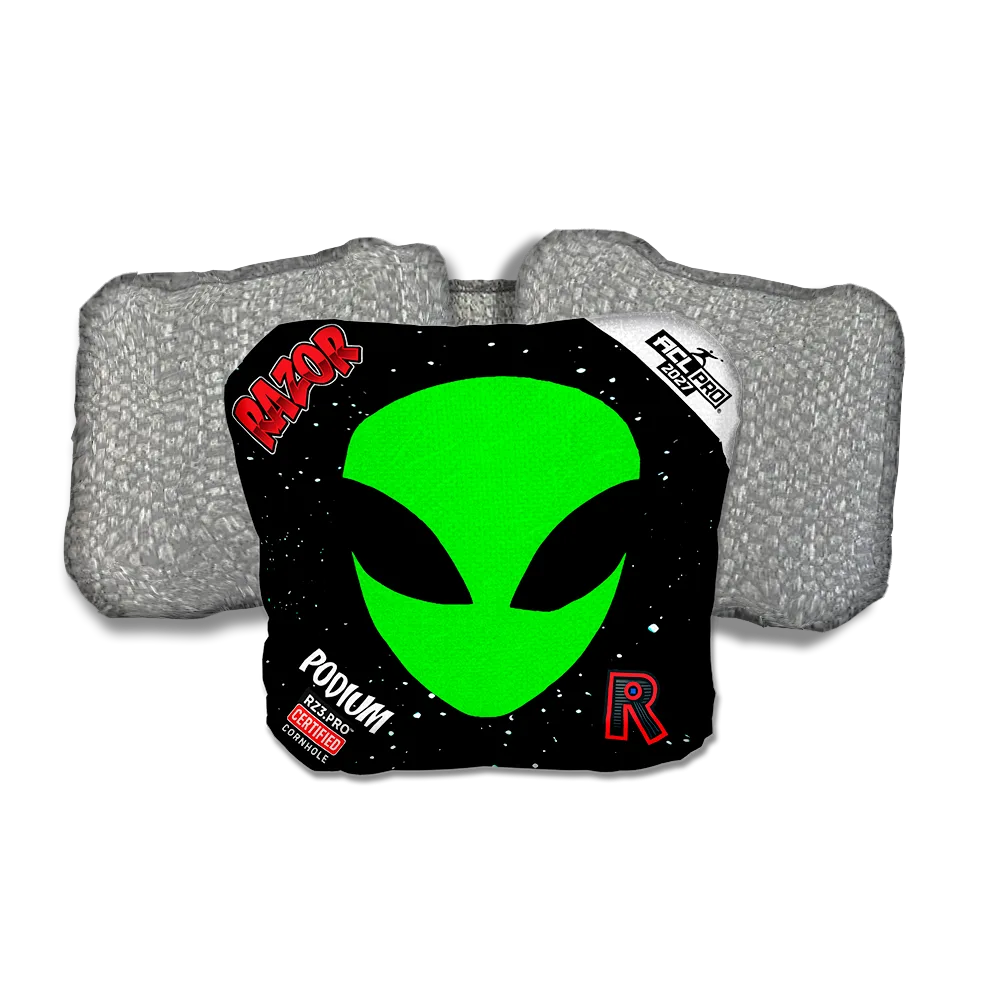 Podium PRO Invader Silver Back Cornhole Bags