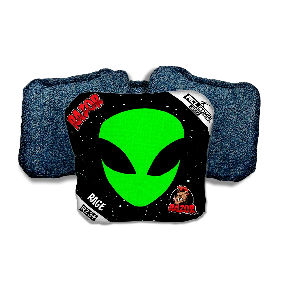 Rage COMP Invader Blue Back Cornhole Bags