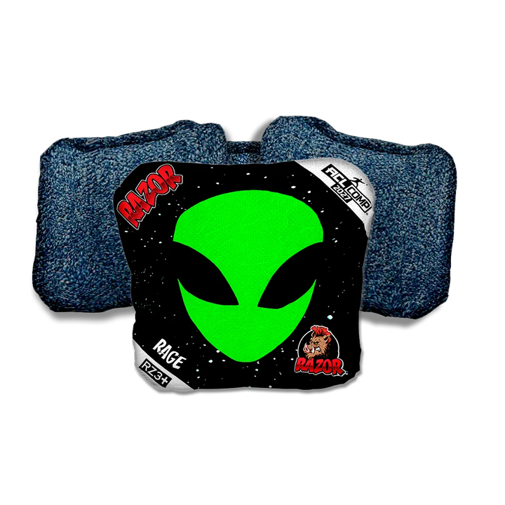 Rage COMP Invader Blue Back Cornhole Bags