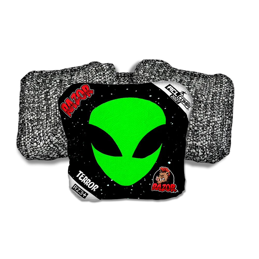 Terror COMP Invader Salt Pepper Back Cornhole Bags