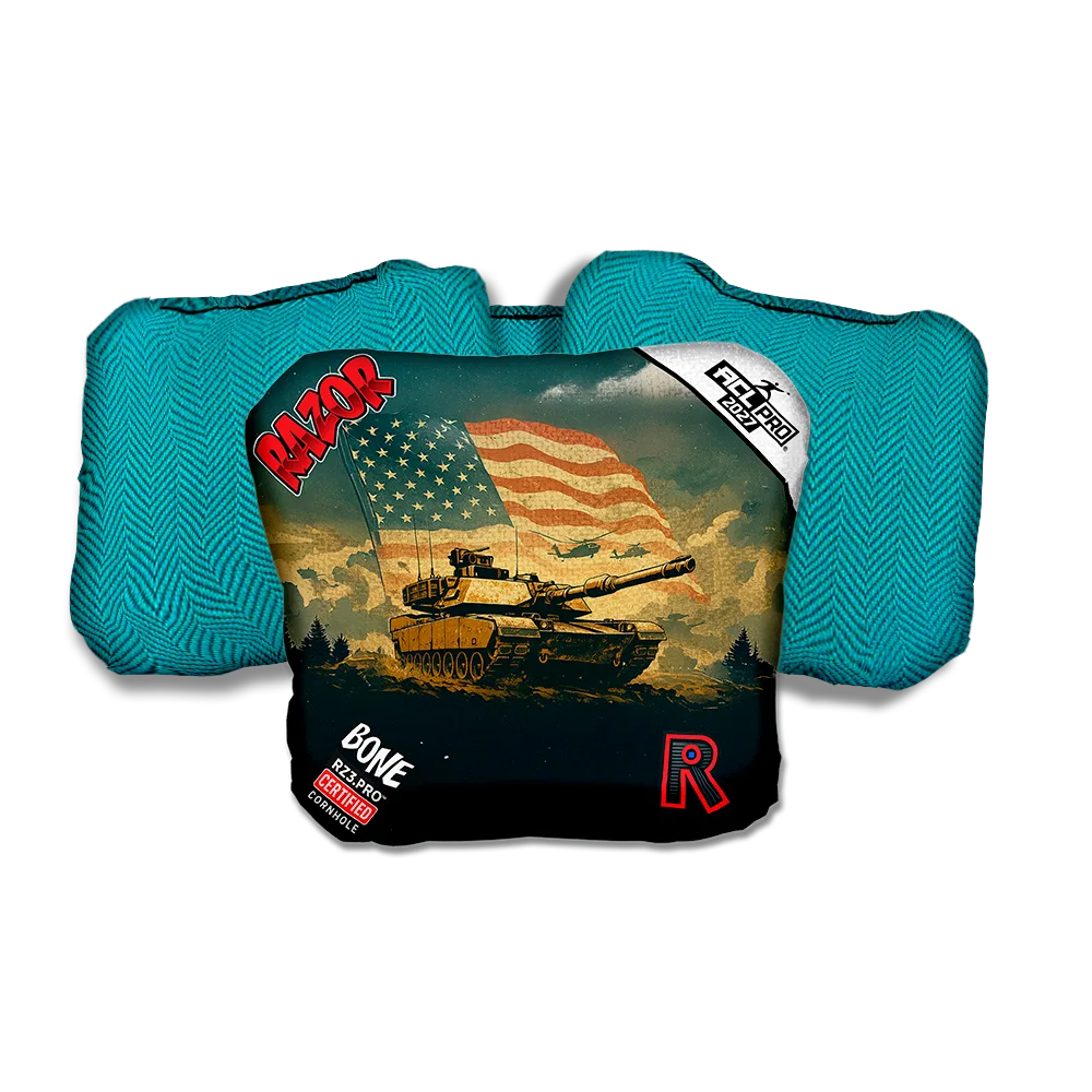 Bone PRO Ironclad Teal Back Cornhole Bags