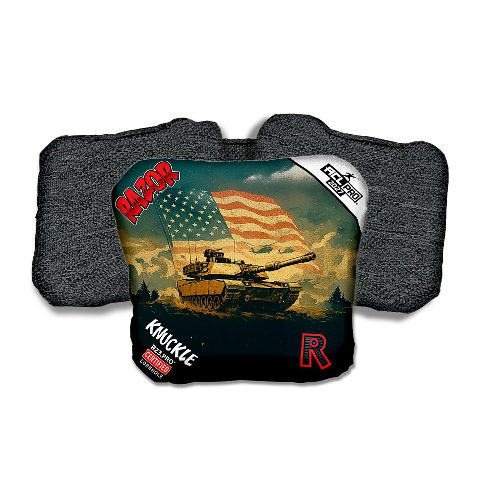 Knuckle PRO Ironclad Black Back Cornhole Bags