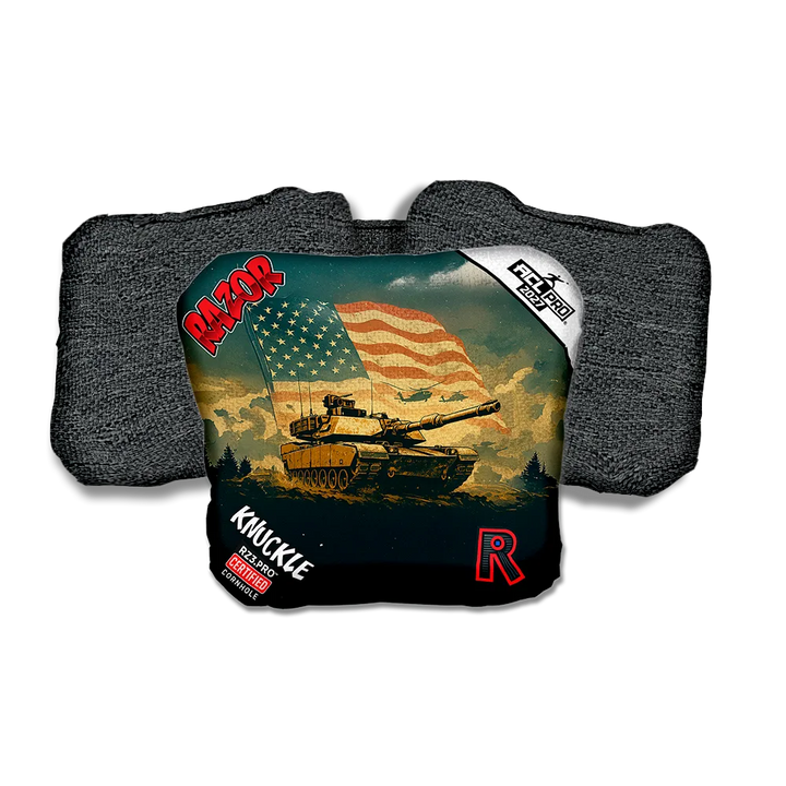 Knuckle PRO Ironclad Black Back Cornhole Bags