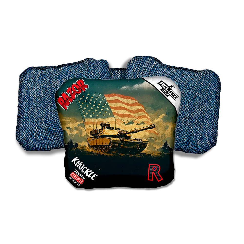 Knuckle PRO Ironclad Blue Back Cornhole Bags