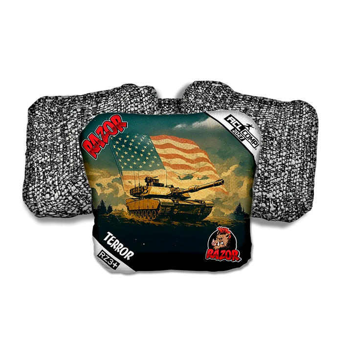 Terror COMP Ironclad Salt Pepper Back Cornhole Bags