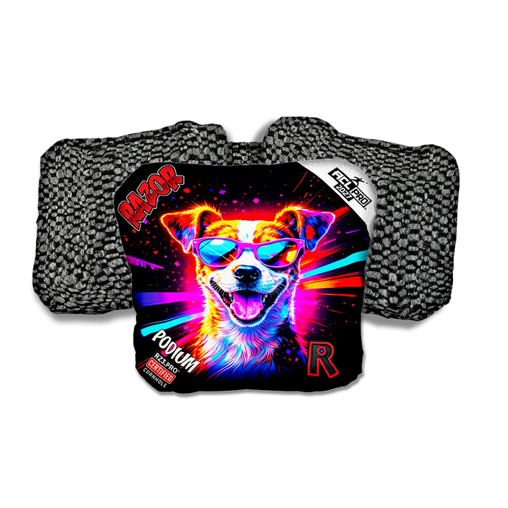 Podium PRO Jack Party Animals Black Back Cornhole Bags