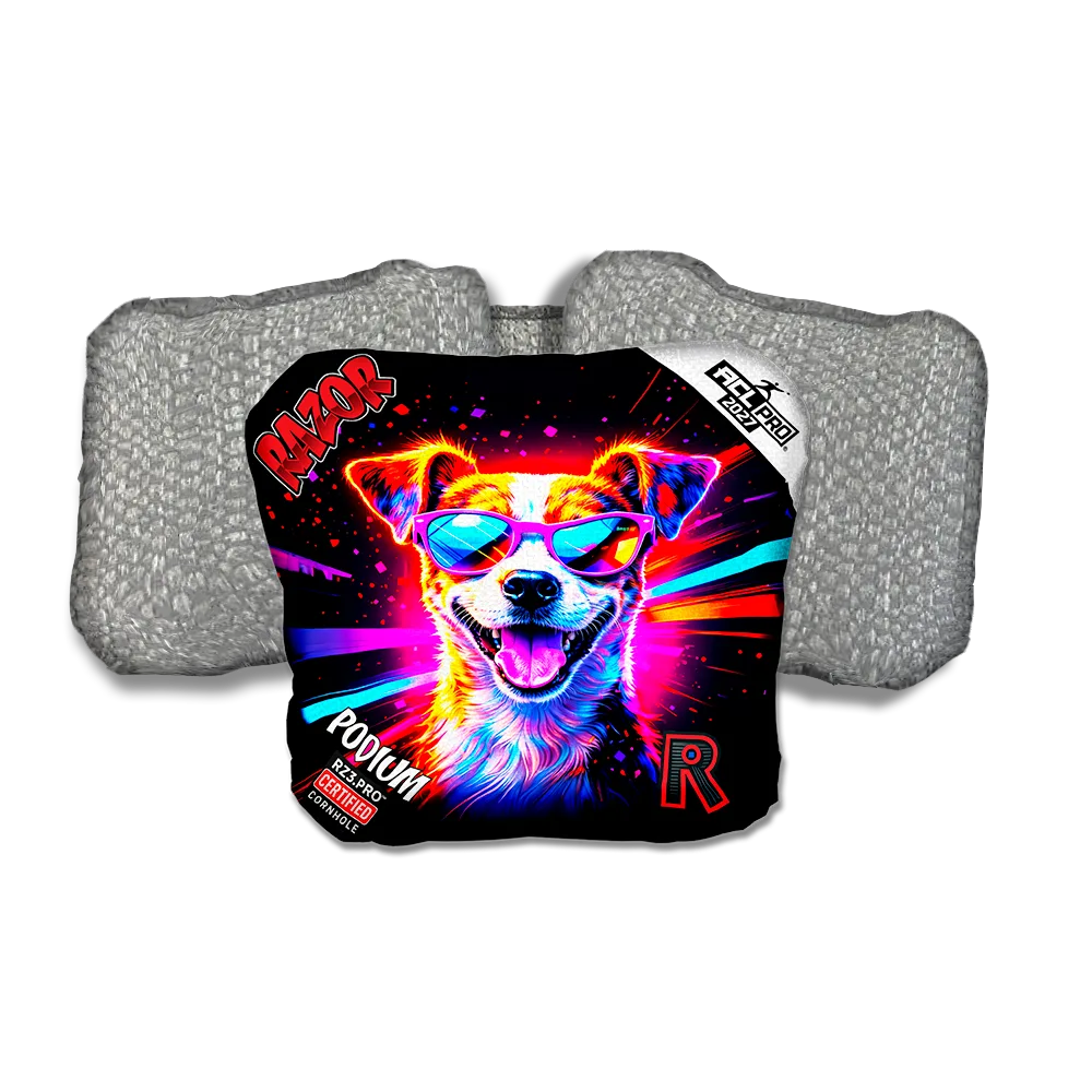 Podium PRO Jack Party Animals Silver Back Cornhole Bags