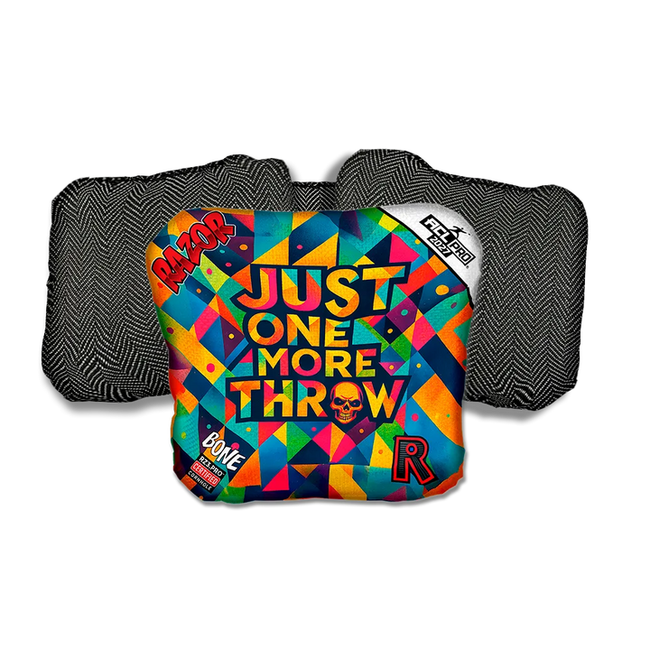 Bone PRO Just One More Black Back Cornhole Bags