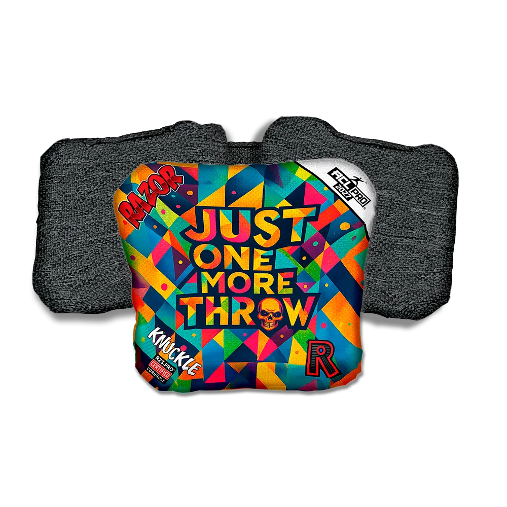 Knuckle PRO Just One More Black Back Cornhole Bags