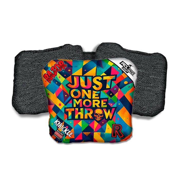 Knuckle PRO Just One More Black Back Cornhole Bags