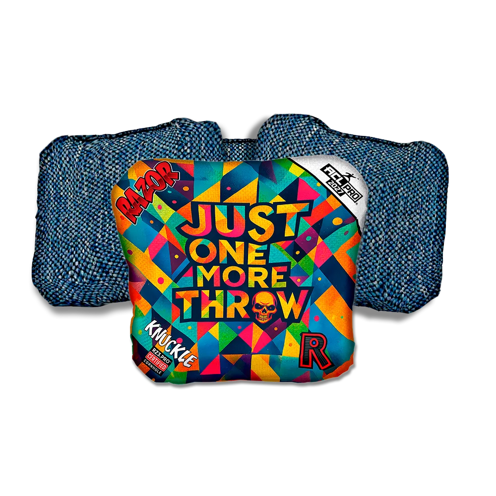 Knuckle PRO Just One More Blue Back Cornhole Bags