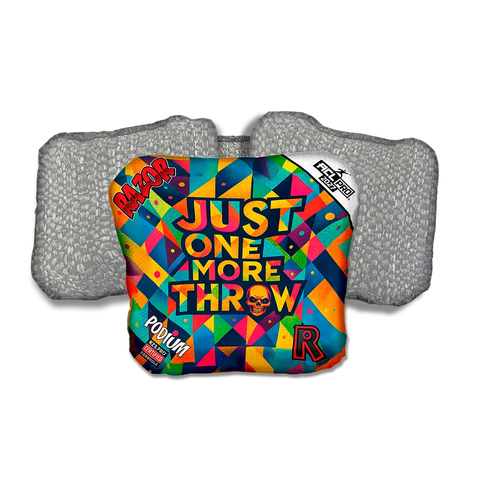 Podium PRO Just One More Silver Back Cornhole Bags