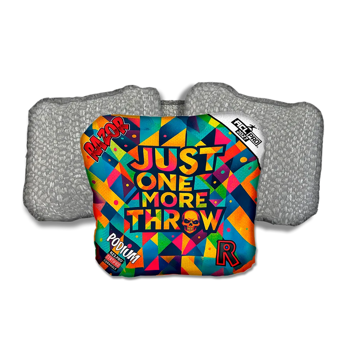 Podium PRO Just One More Silver Back Cornhole Bags
