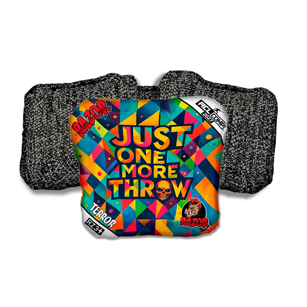 Terror COMP Just One More Black Back Cornhole Bags