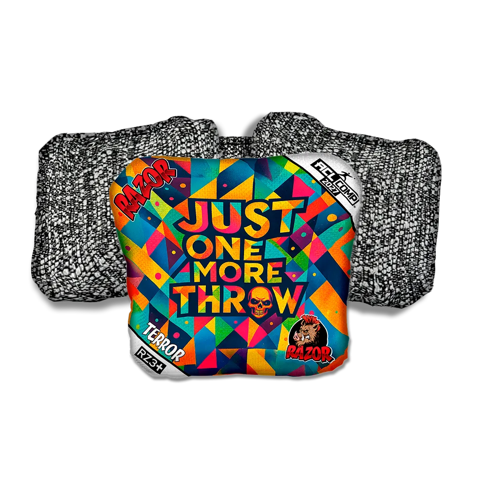 Terror COMP Just One More Salt Pepper Back Cornhole Bags