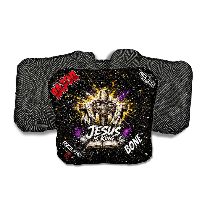 Bone PRO KING Black Back Cornhole Bags