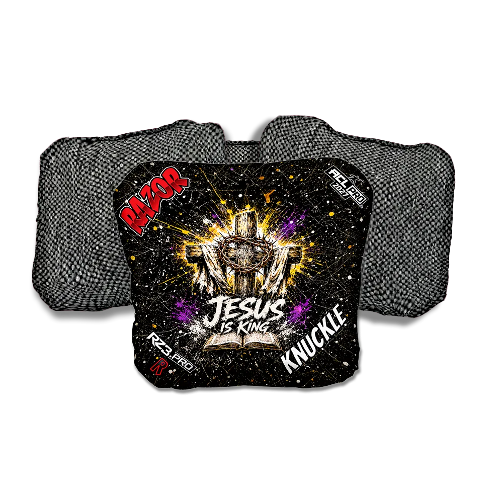 Knuckle PRO KING Gray Back Cornhole Bags