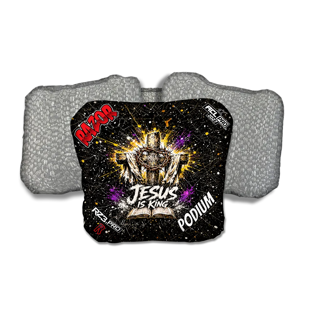 Podium PRO KING Silver Back Cornhole Bags