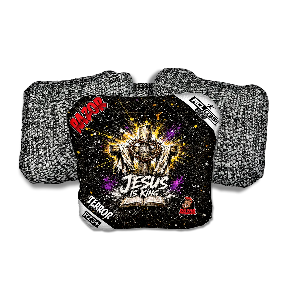 Terror COMP KING Salt Pepper Back Cornhole Bags