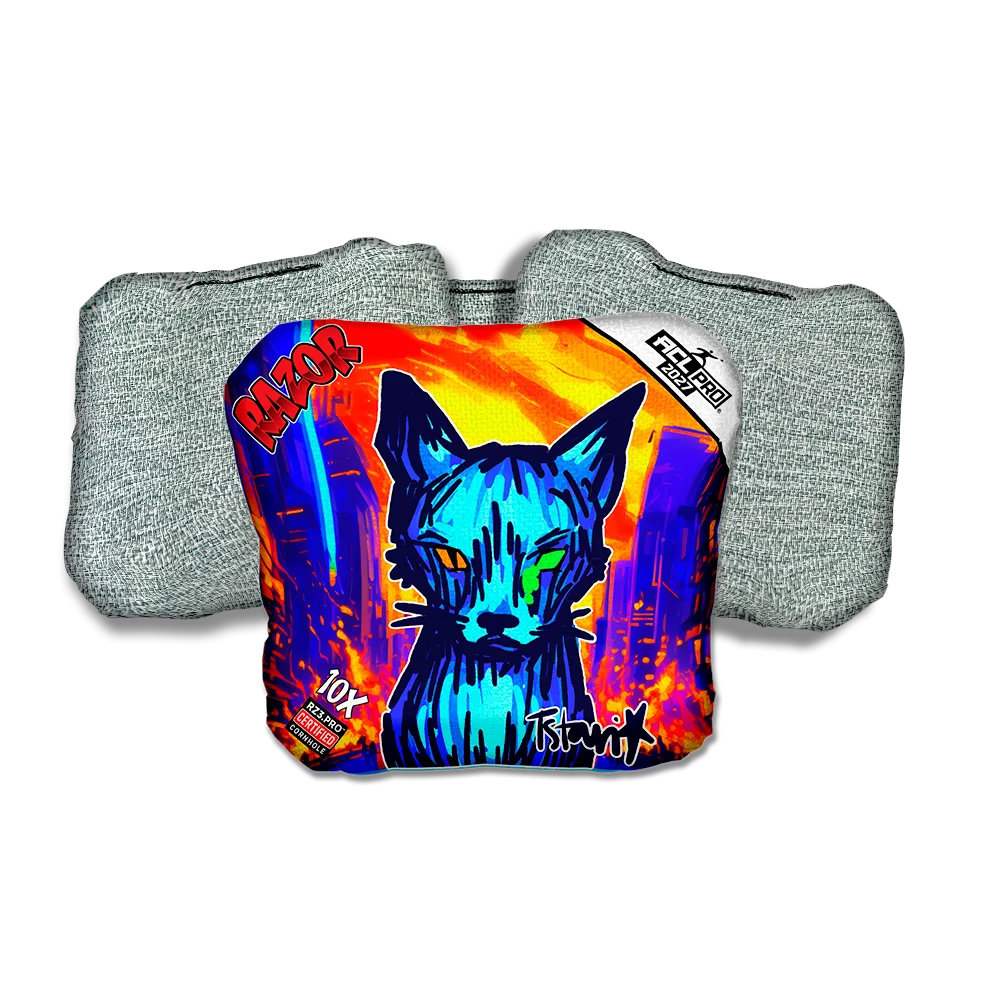 10 X PRO KAOS KITTY Light Back Cornhole Bags