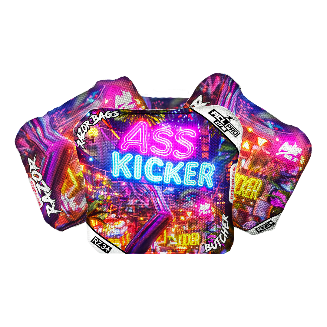 Butcher | Ass Kicker Neon | ACL PRO Razor Cornhole Bags