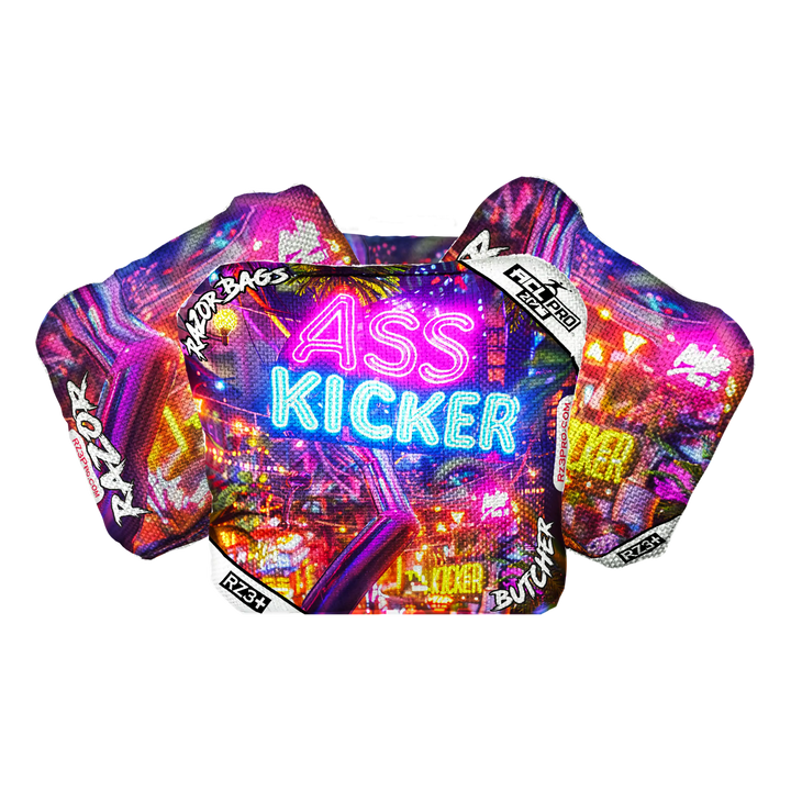 Butcher | Ass Kicker Neon | ACL PRO Razor Cornhole Bags