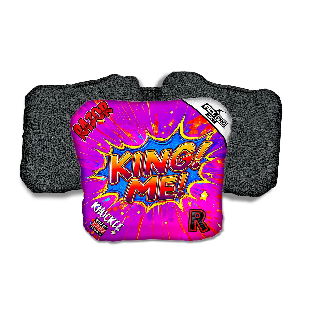 Knuckle PRO King Me Black Back Cornhole Bags