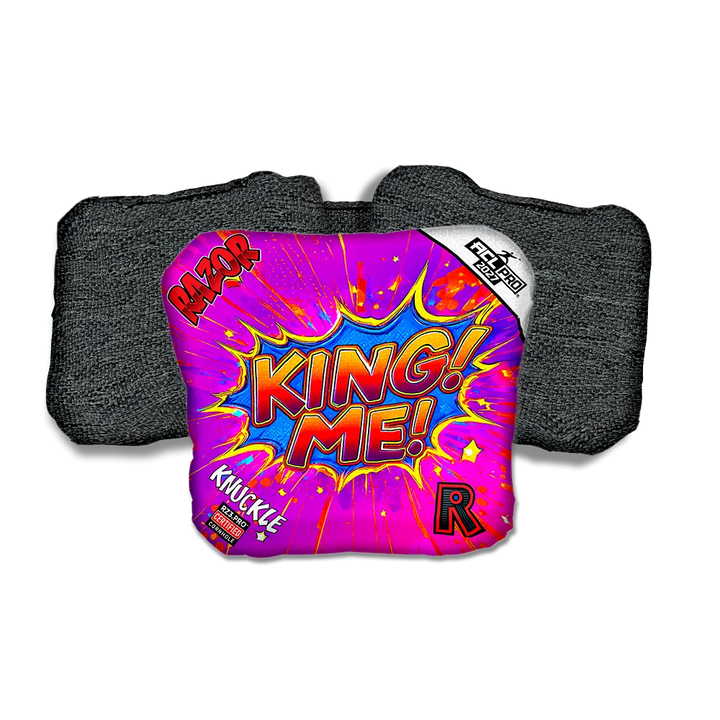 Knuckle PRO King Me Black Back Cornhole Bags