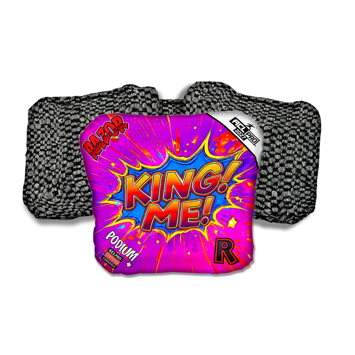 Podium PRO King Me Black Back Cornhole Bags