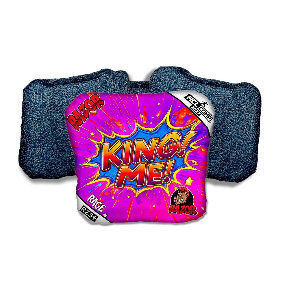 Rage COMP King Me Blue Back Cornhole Bags