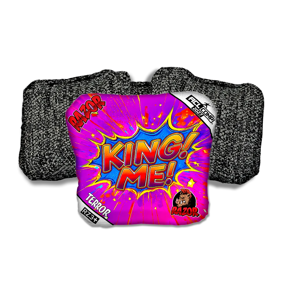Terror COMP King Me Black Back Cornhole Bags