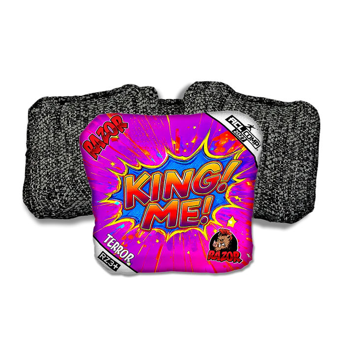 Terror COMP King Me Black Back Cornhole Bags