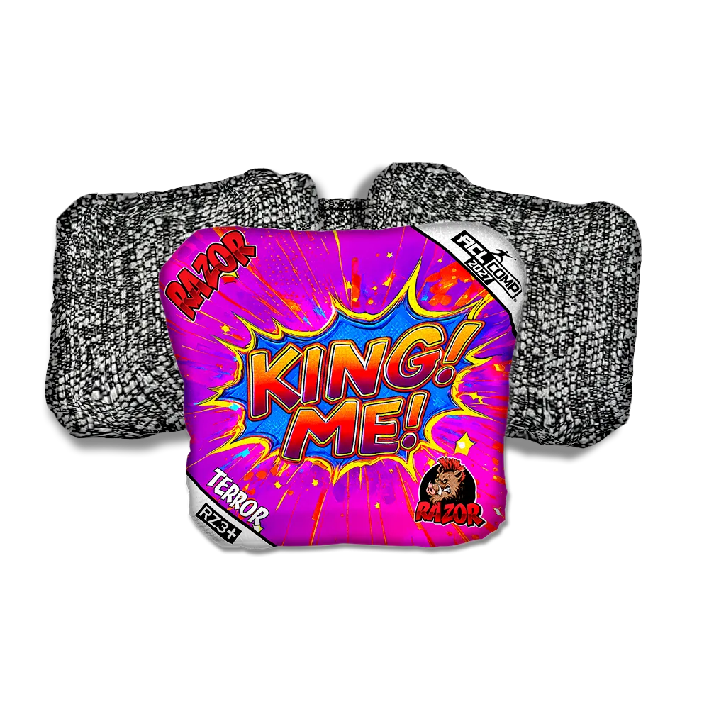 Terror COMP King Me Salt Pepper Back Cornhole Bags
