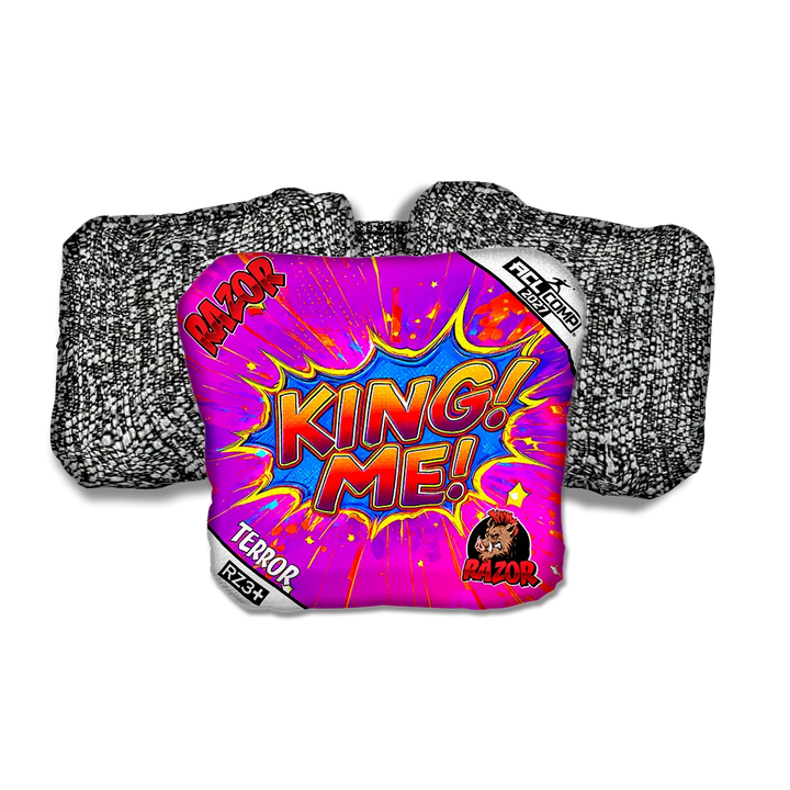Terror COMP King Me Salt Pepper Back Cornhole Bags