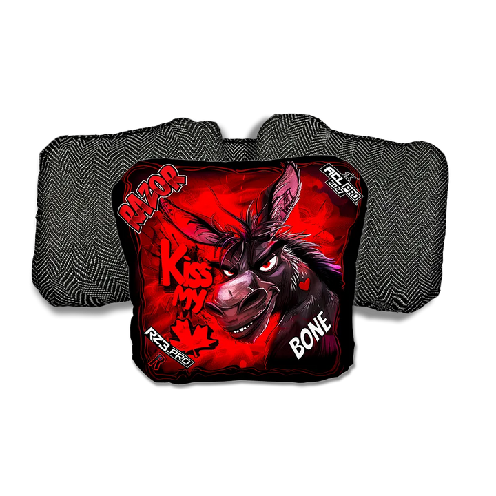 Bone PRO Kiss My Maple Black Back Cornhole Bags